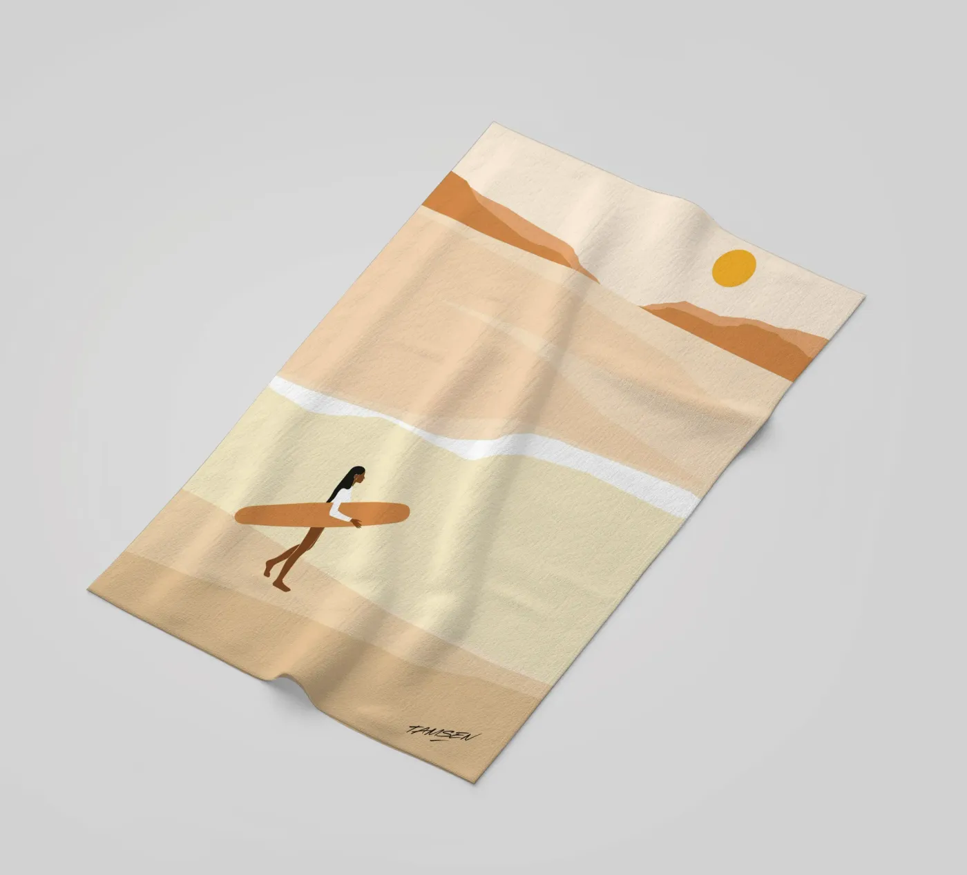 Eerste golf strandhanddoek van Tamsen Design