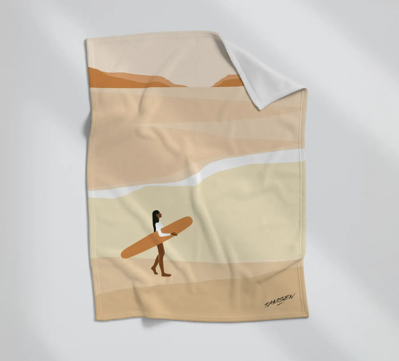 Eerste golf fleecedeken van Tamsen Design