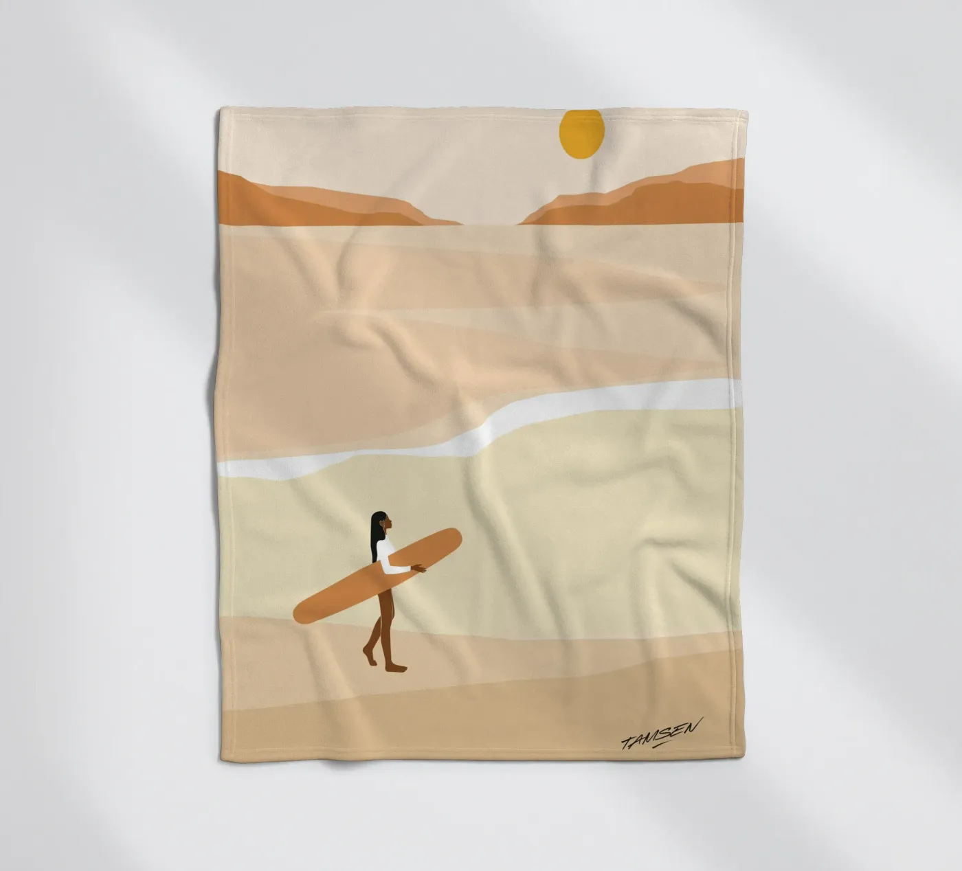 Eerste golf fleecedeken van Tamsen Design