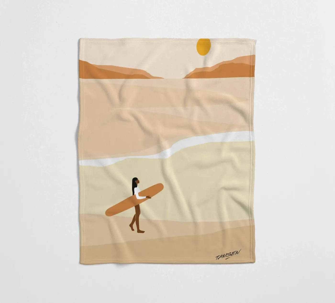 Eerste golf fleecedeken van Tamsen Design