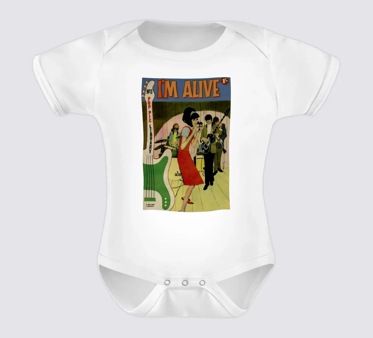 I'm alive body neonato maniche corte da Hemingway Design