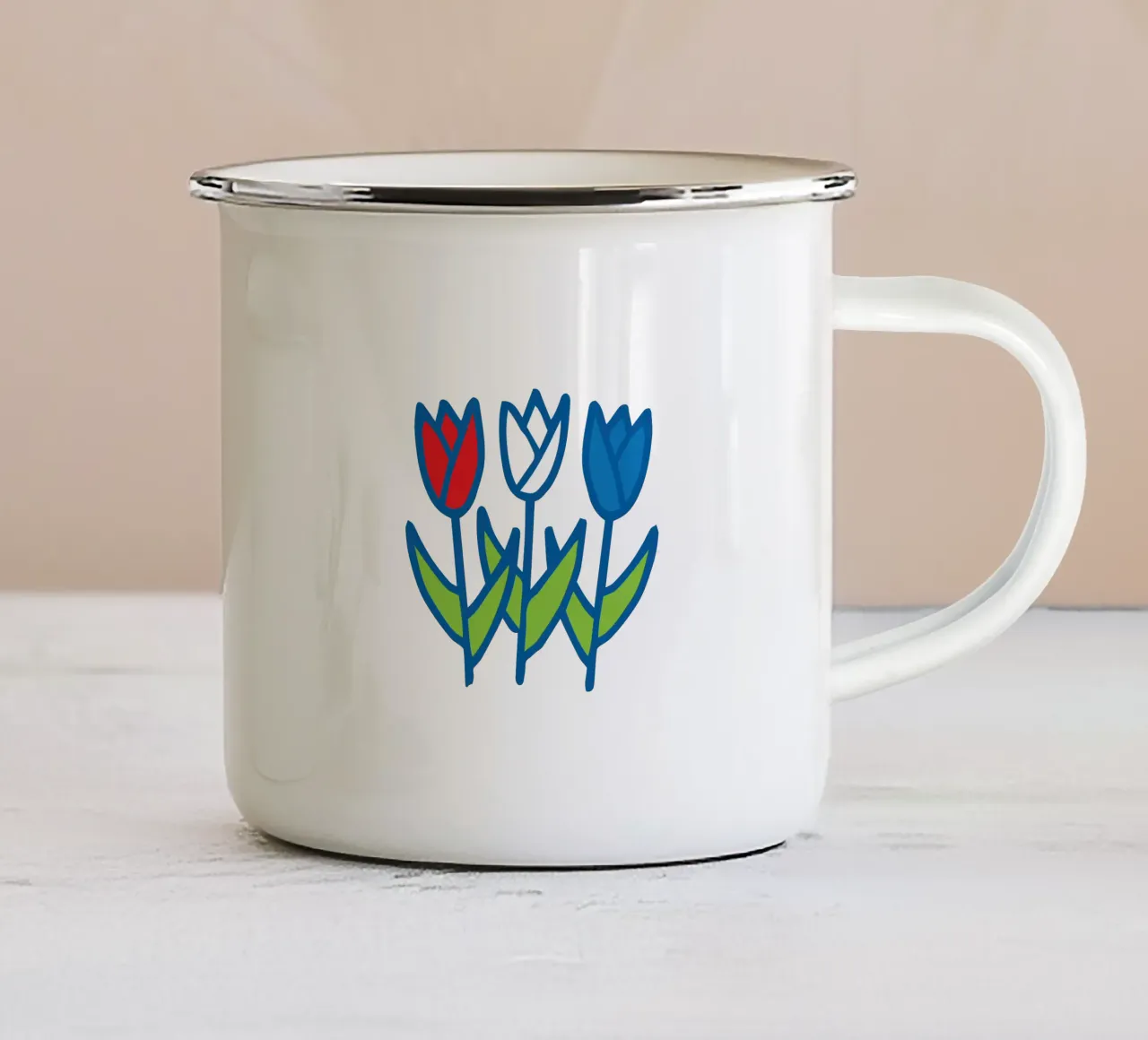 Dutch Tulips tazza in smalto da Studio Holland