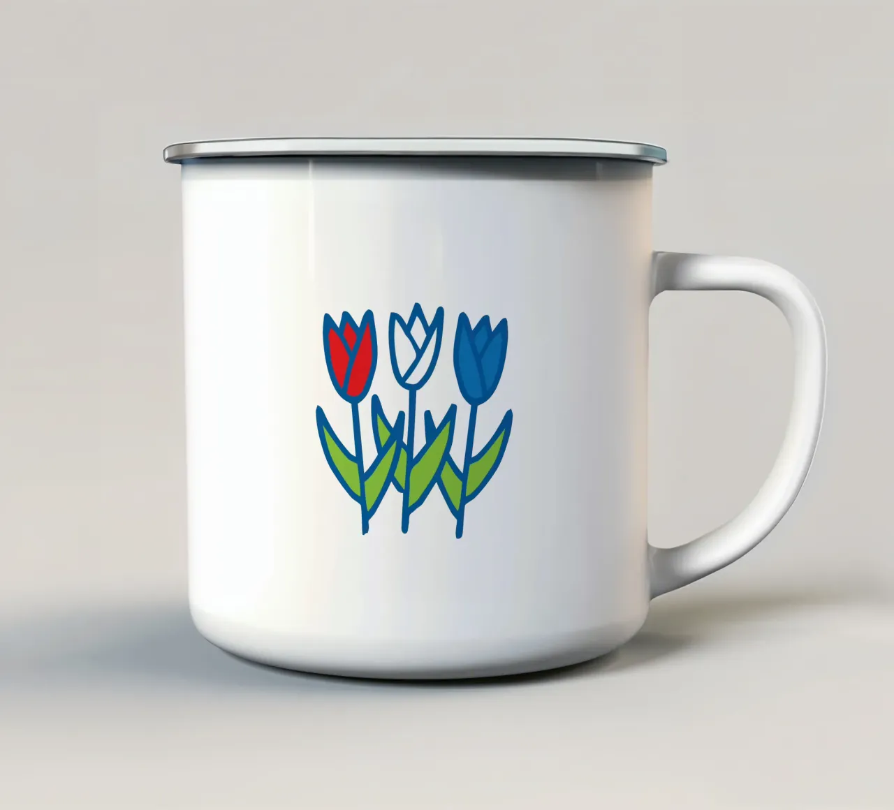 Dutch Tulips tazza in smalto da Studio Holland