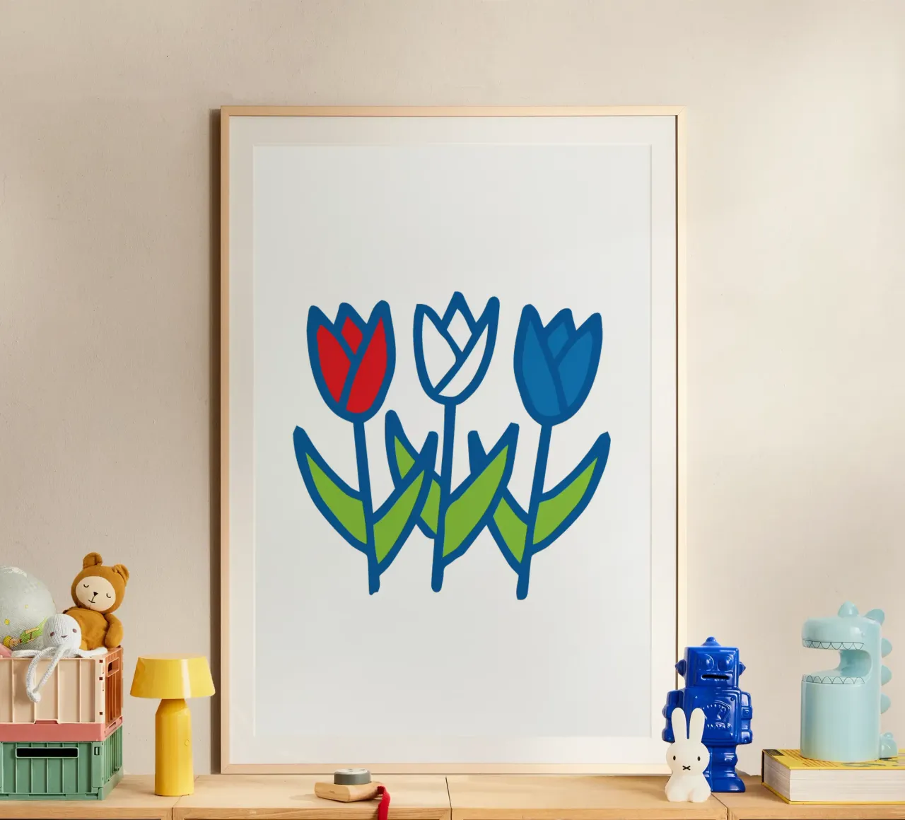 Dutch Tulips poster con telaio in alluminio da Studio Holland