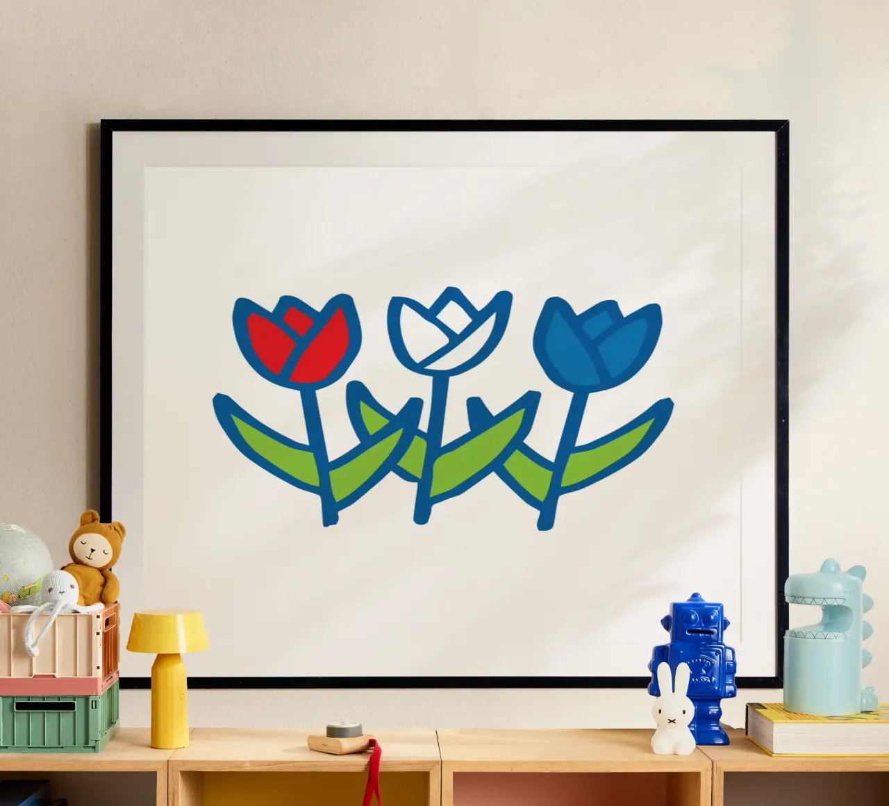 Dutch Tulips poster con telaio in alluminio da Studio Holland
