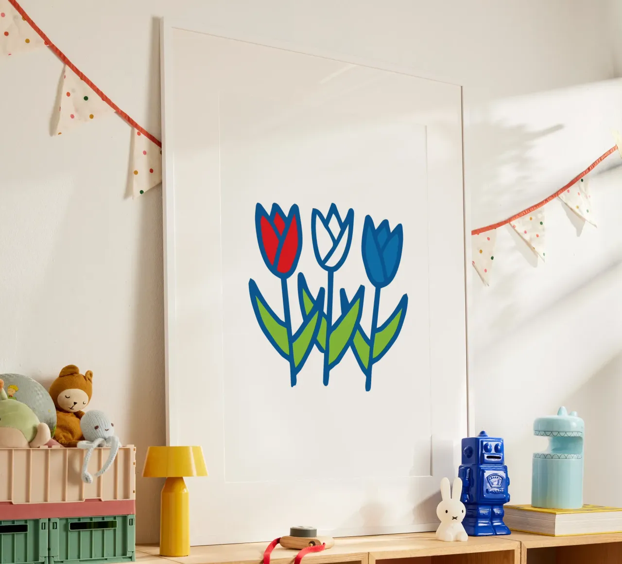 Dutch Tulips poster con telaio in alluminio da Studio Holland