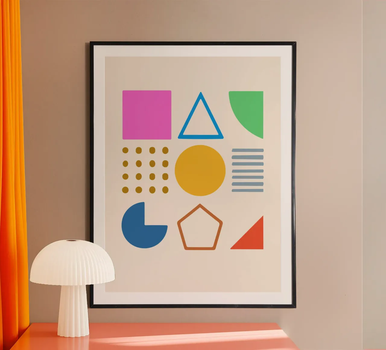 Geometric shape poster by MORINA FLAW