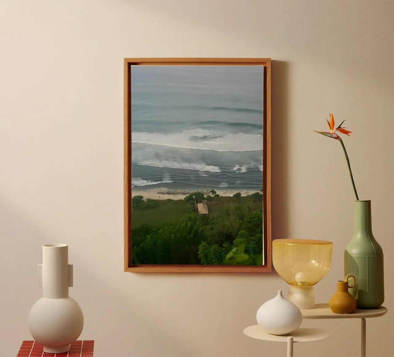 ocean whisper canvas with Floater frame by konstantin