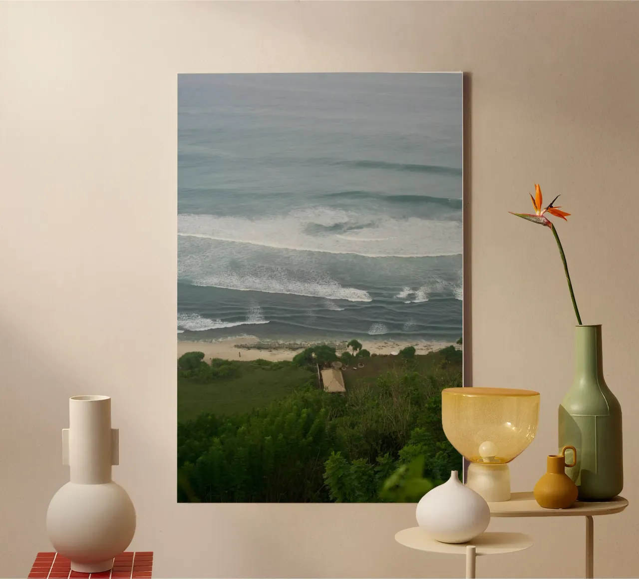 ocean whisper canvas with Floater frame by konstantin