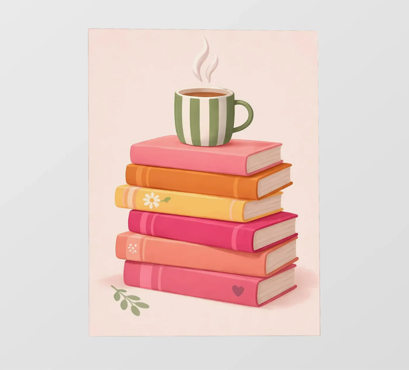 Books and Coffee \ Tea Backlit Folie von IamHomeDesigns