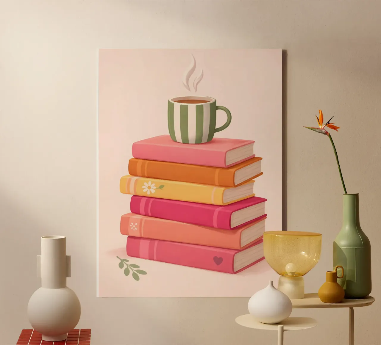 Libri e caffè \ Tè tela da IamHomeDesigns