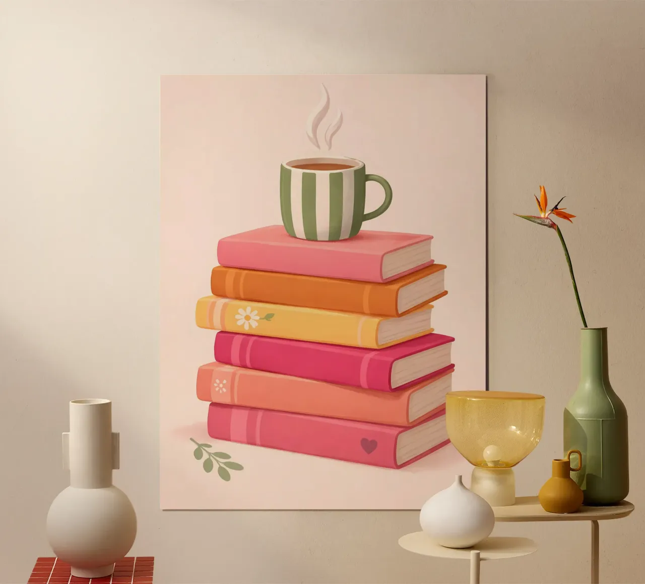 Books and Coffee \ Tea Poster von IamHomeDesigns