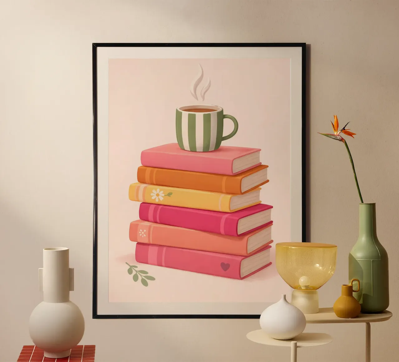 Libri e caffè \ Tè poster da IamHomeDesigns