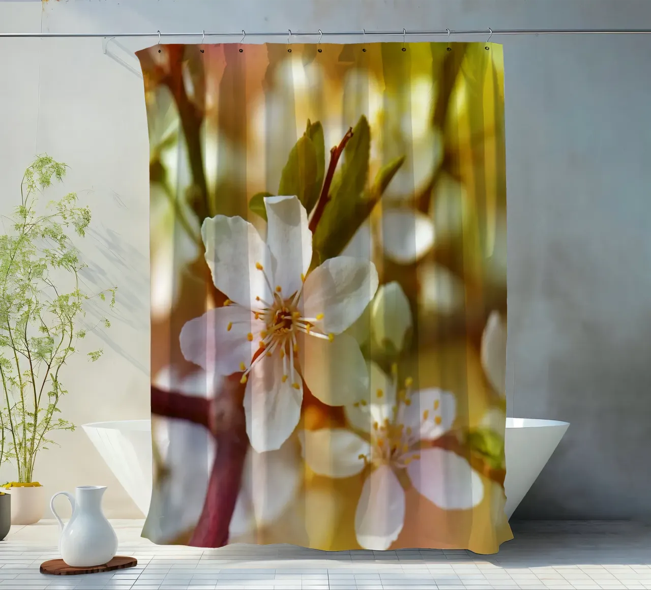 spring Duschvorhang von Atteloi Fotografie