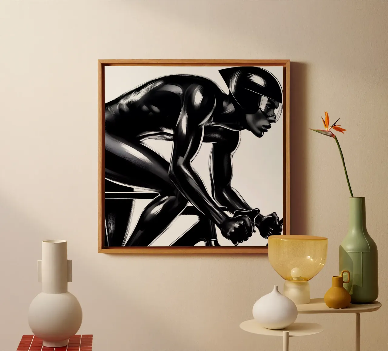 BICYCLE INTENSITY canvas with Floater frame by ARTOMATIC