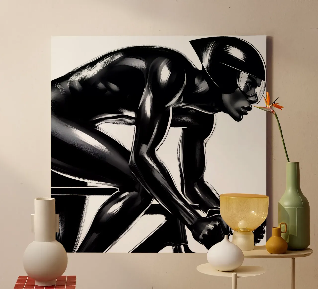 BICYCLE INTENSITY canvas with Floater frame by ARTOMATIC