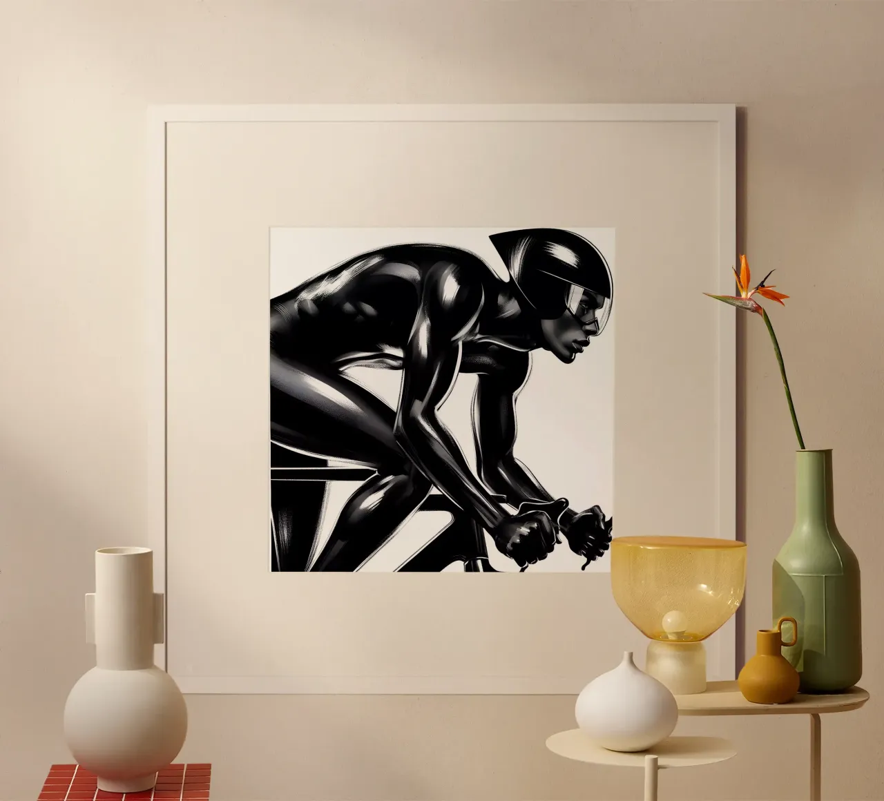INTENSITÀ DELLA BICICLETTA poster con telaio in alluminio da ARTOMATIC