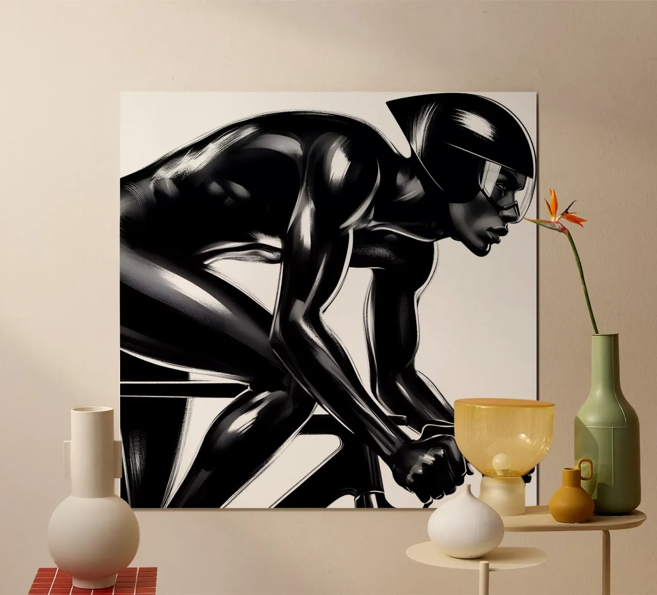 INTENSITÀ DELLA BICICLETTA poster con telaio in alluminio da ARTOMATIC
