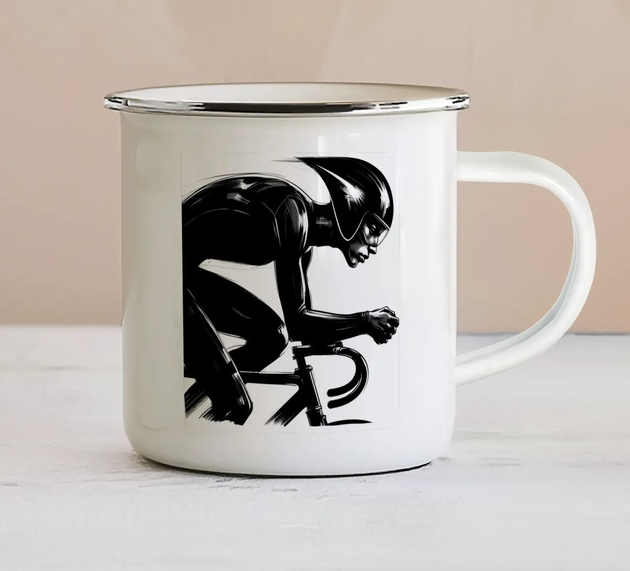 BIKE STAMINA tazza in smalto da ARTOMATIC