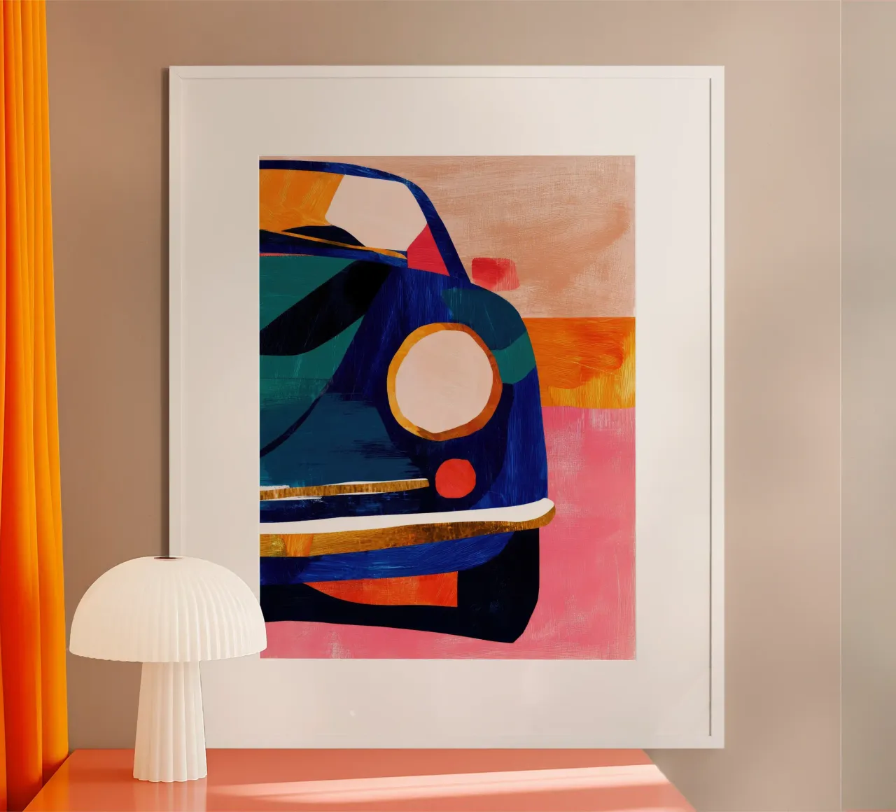 Auto retrò blu poster da DaarbyN