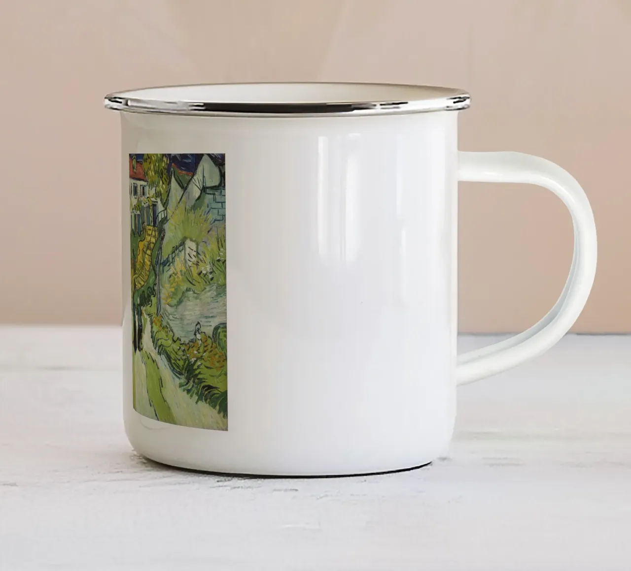 Vincent van Gogh - Scala di Auvers (1890) tazza in smalto da Timeless Artworks