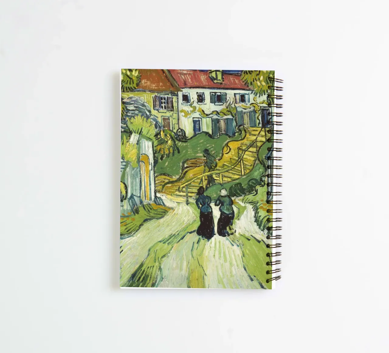 Vincent van Gogh - Escalier à Auvers (1890) carnet à spirale de Timeless Artworks