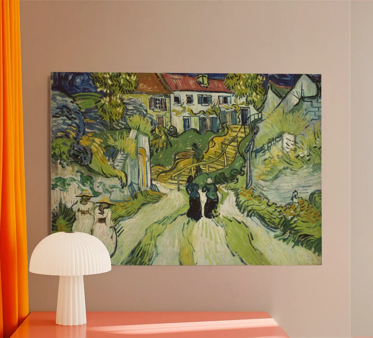 Vincent van Gogh - Scala di Auvers (1890) alluminio dibond da Timeless Artworks
