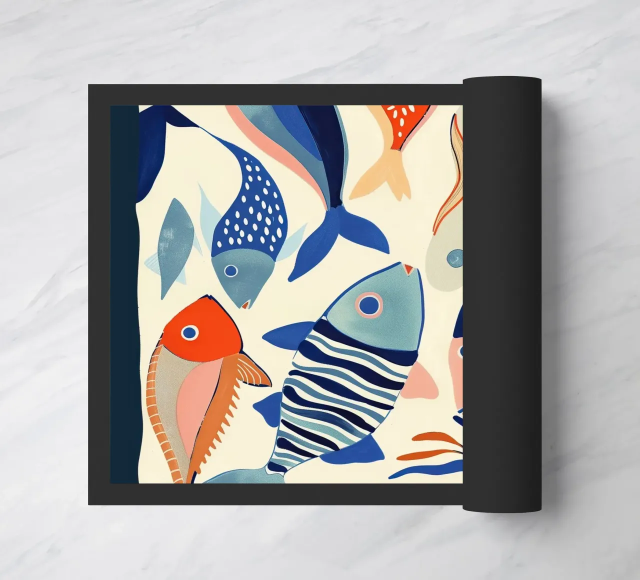 Dancing Fish doormat by Luca