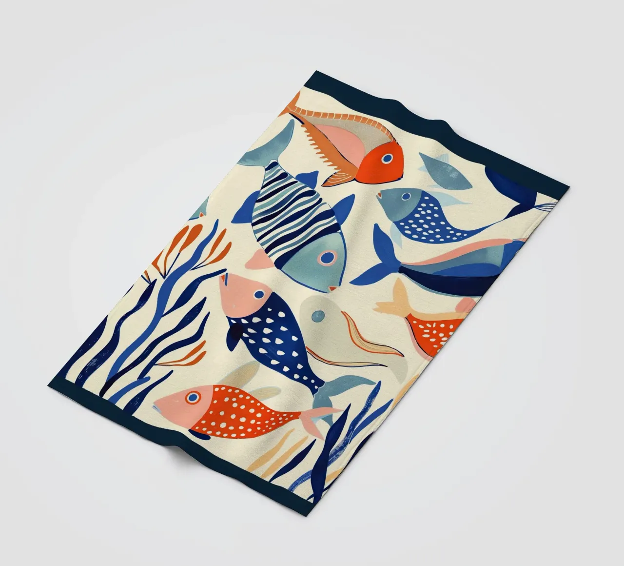 Dancing Fish Fleecedecke von Luca