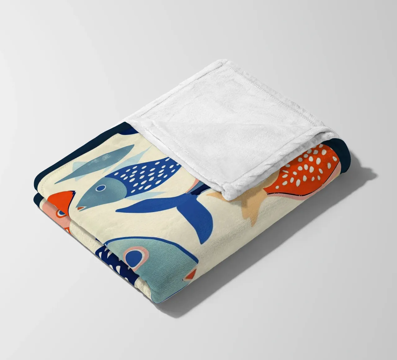 Dancing Fish Fleecedecke von Luca