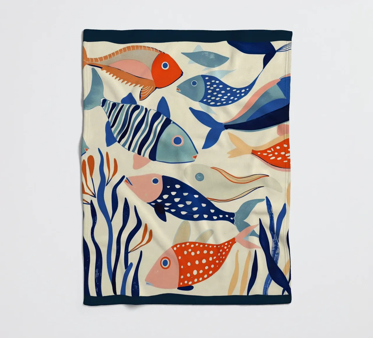 Dancing Fish Fleecedecke von Luca