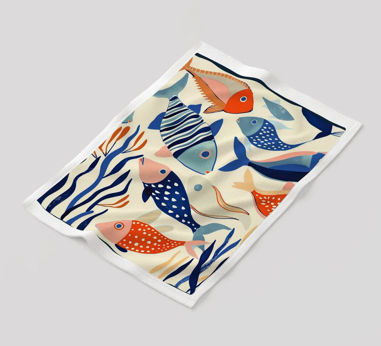 Dancing Fish Fleecedecke von Luca