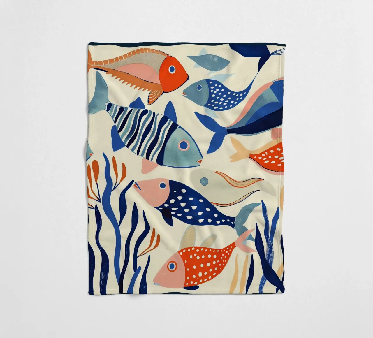 Dancing Fish Fleecedecke von Luca