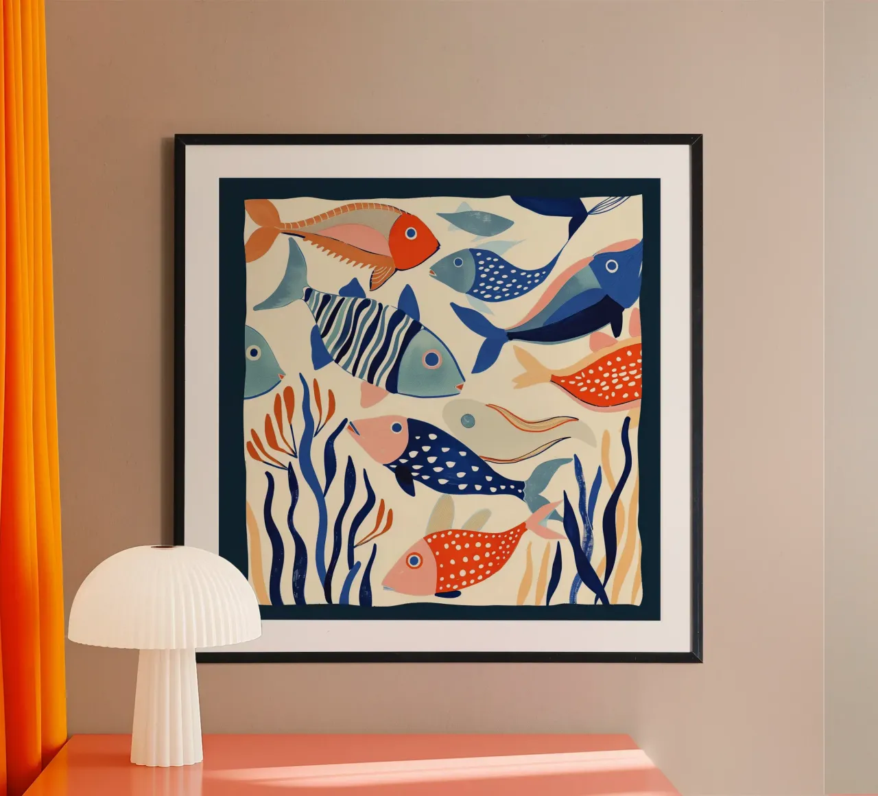 Dancing Fish poster van Luca