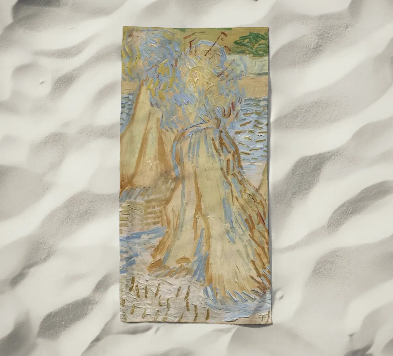Vincent van Gogh - Gerbes de blé - 1985 serviette de plage de Timeless Artworks