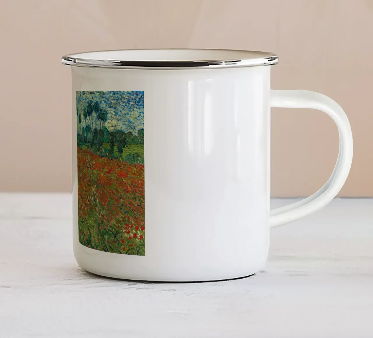 Vincent van Gogh - Campo di papaveri, 1890 tazza in smalto da Timeless Artworks