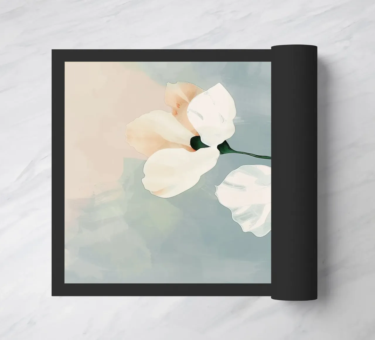 White Bloom Study doormat by softsoul