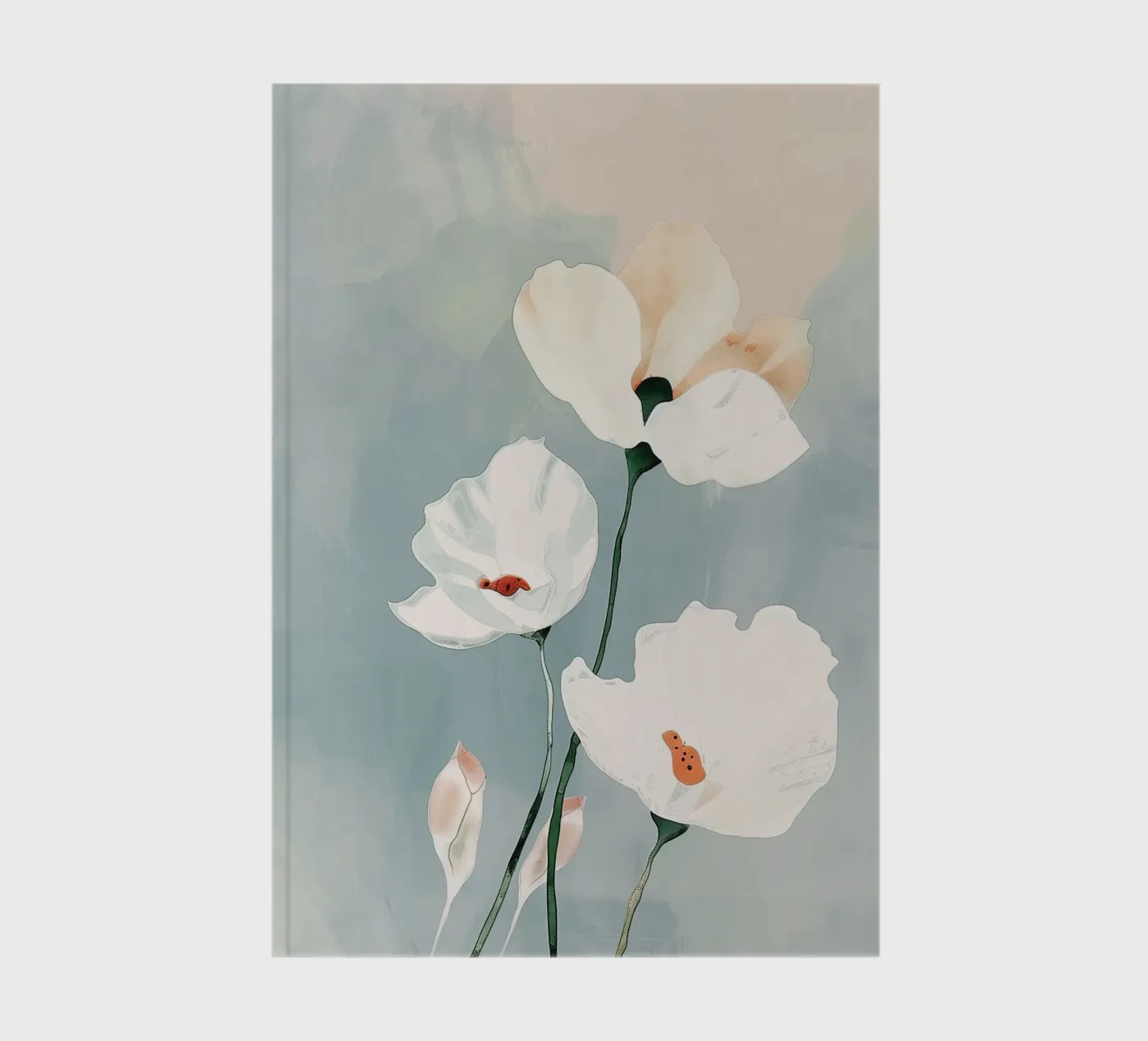 White Bloom Study notebook by softsoul