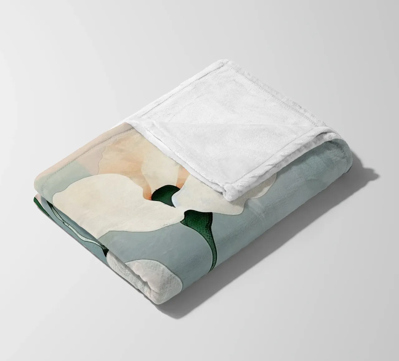 White Bloom Study Fleecedecke von softsoul