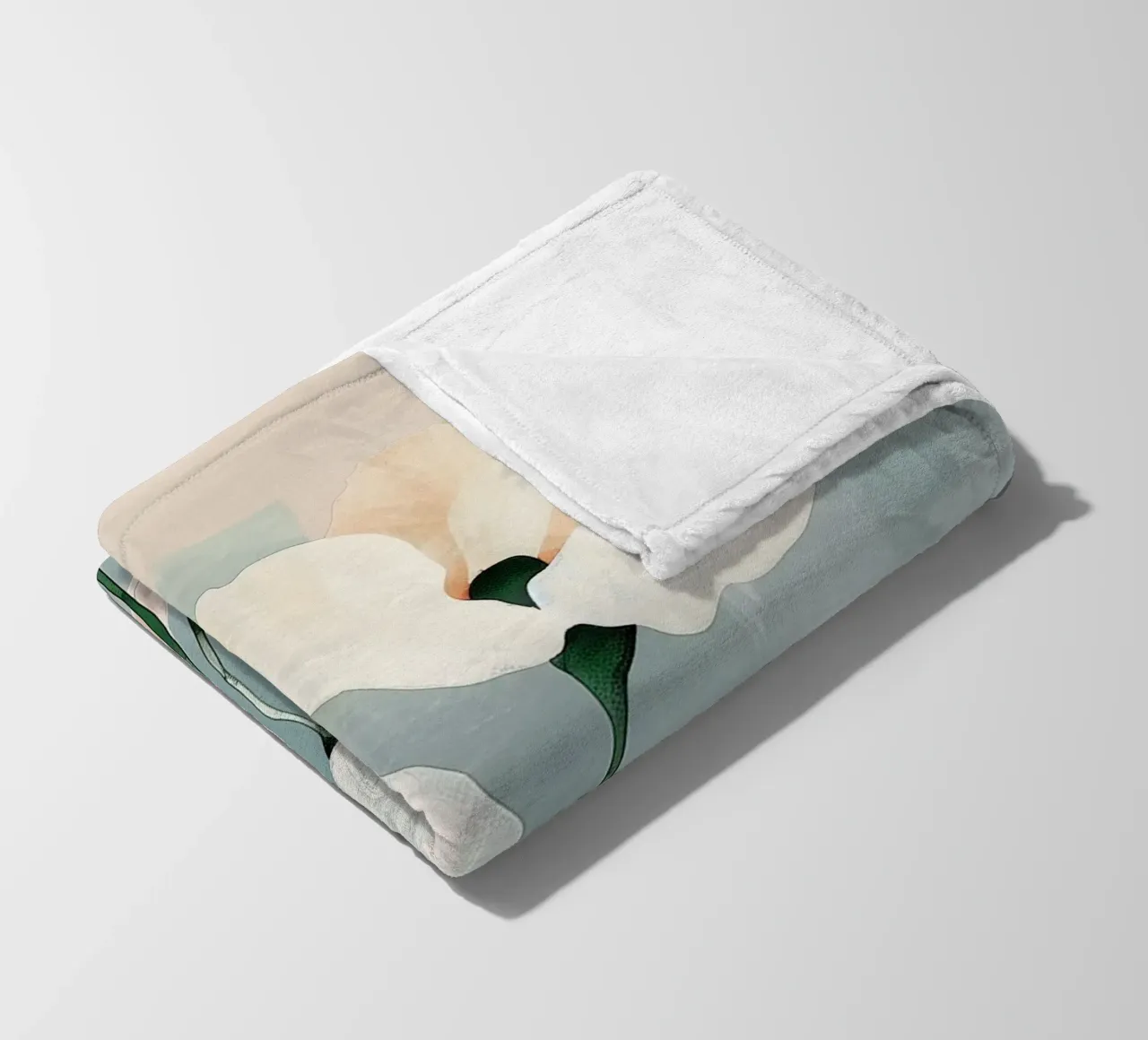 White Bloom Study Fleecedecke von softsoul