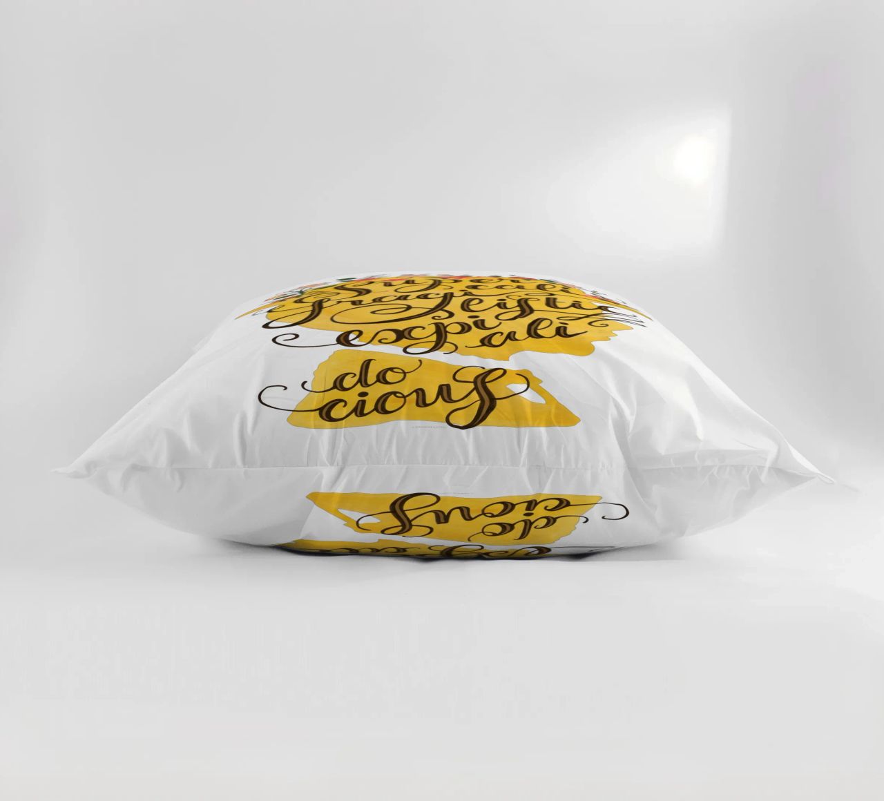 Supercalifragilisticexpialidocious - Draw Me A Song Project decorative cushion by Nour Tohme