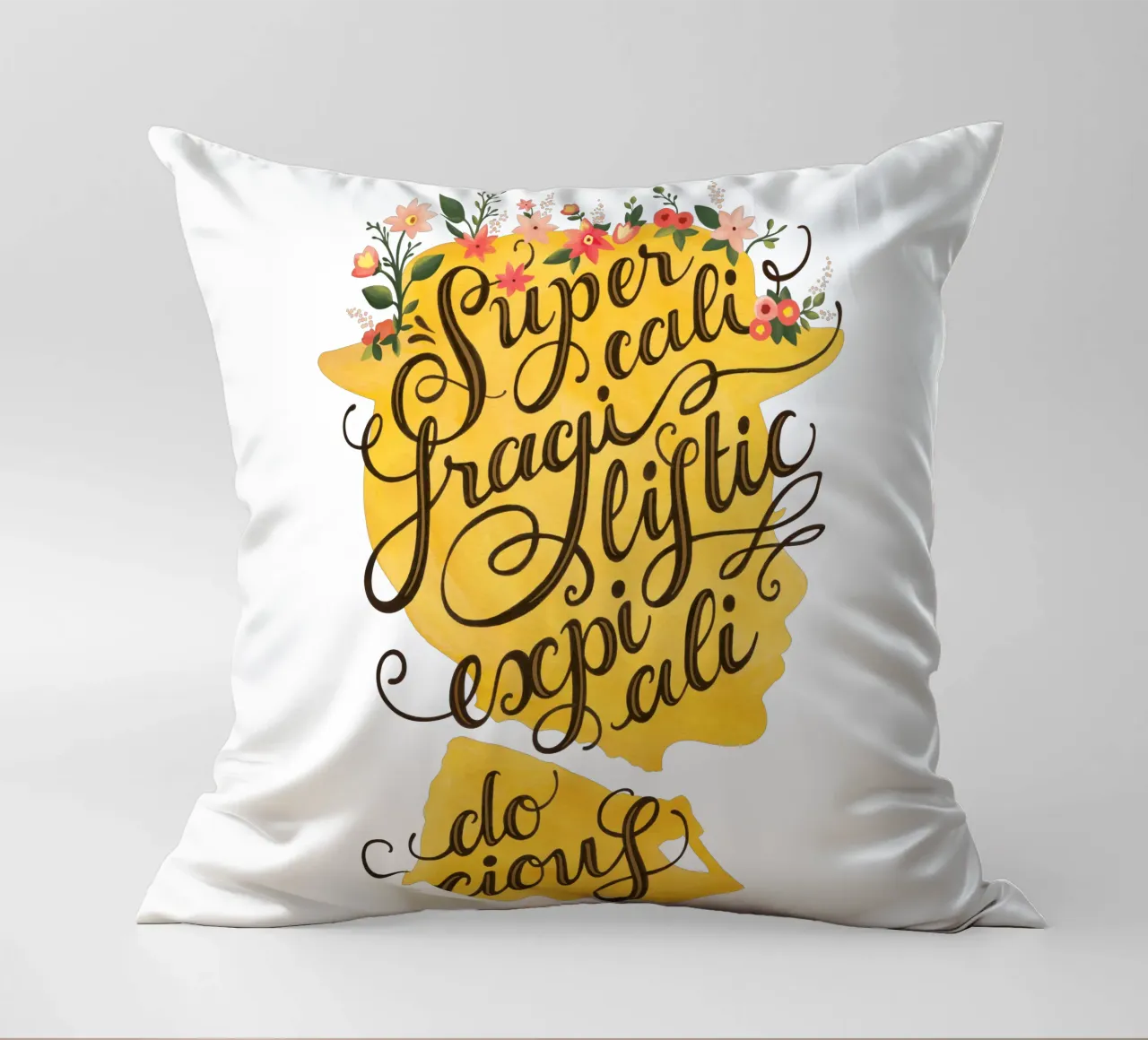 Supercalifragilisticexpialidocious - Draw Me A Song Project cuscino da Nour Tohme