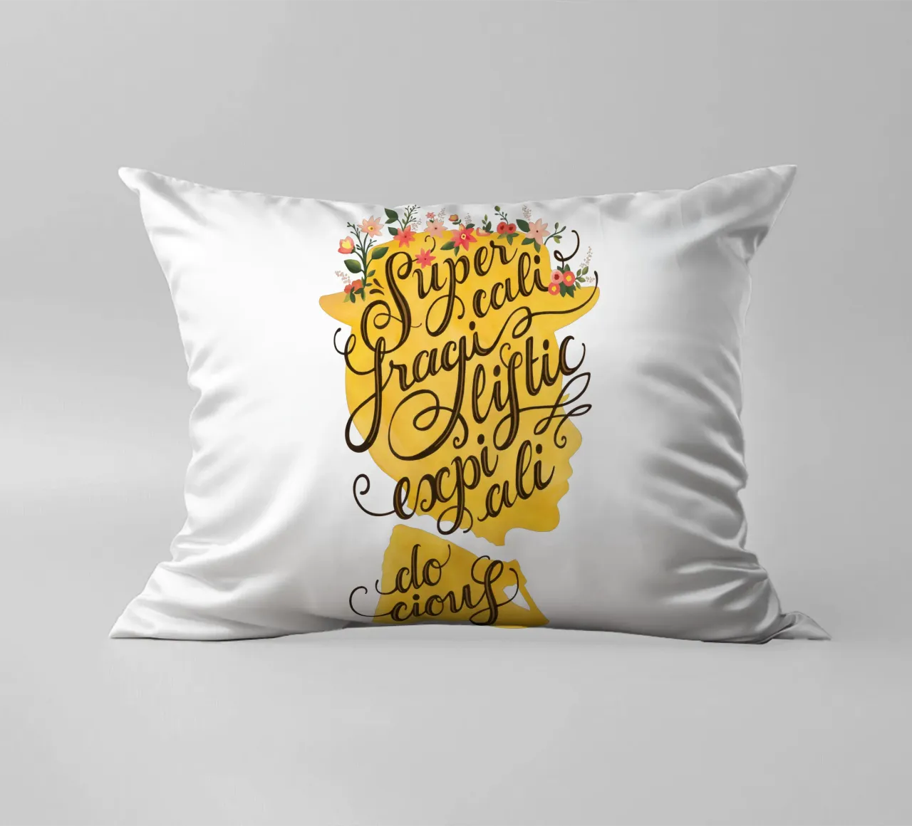 Supercalifragilisticexpialidocious - Draw Me A Song Project cuscino da Nour Tohme