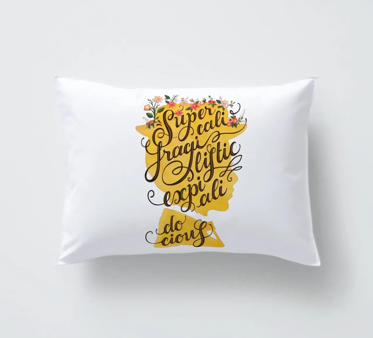 Supercalifragilisticexpialidocious - Draw Me A Song Project cuscino da Nour Tohme