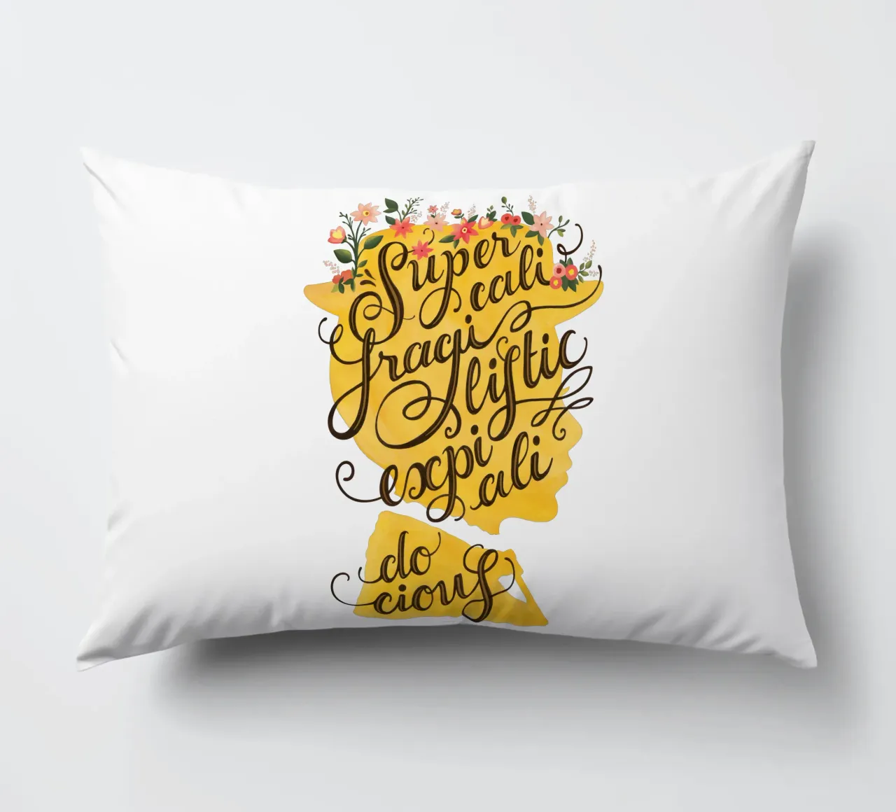 Supercalifragilisticexpialidocious - Draw Me A Song Project cuscino da Nour Tohme