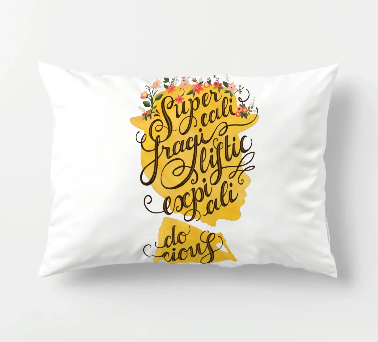 Supercalifragilisticexpialidocious - Draw Me A Song Project cuscino da Nour Tohme