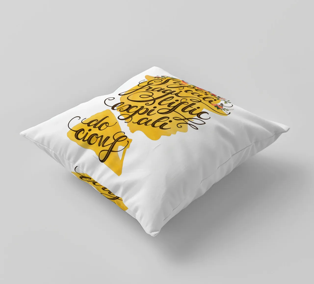 Supercalifragilisticexpialidocious - Draw Me A Song Project cuscino da Nour Tohme