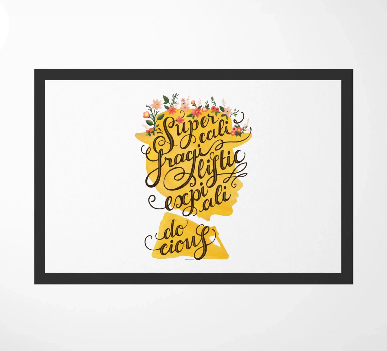 Supercalifragilisticexpialidocious - Draw Me A Song Project doormat by Nour Tohme