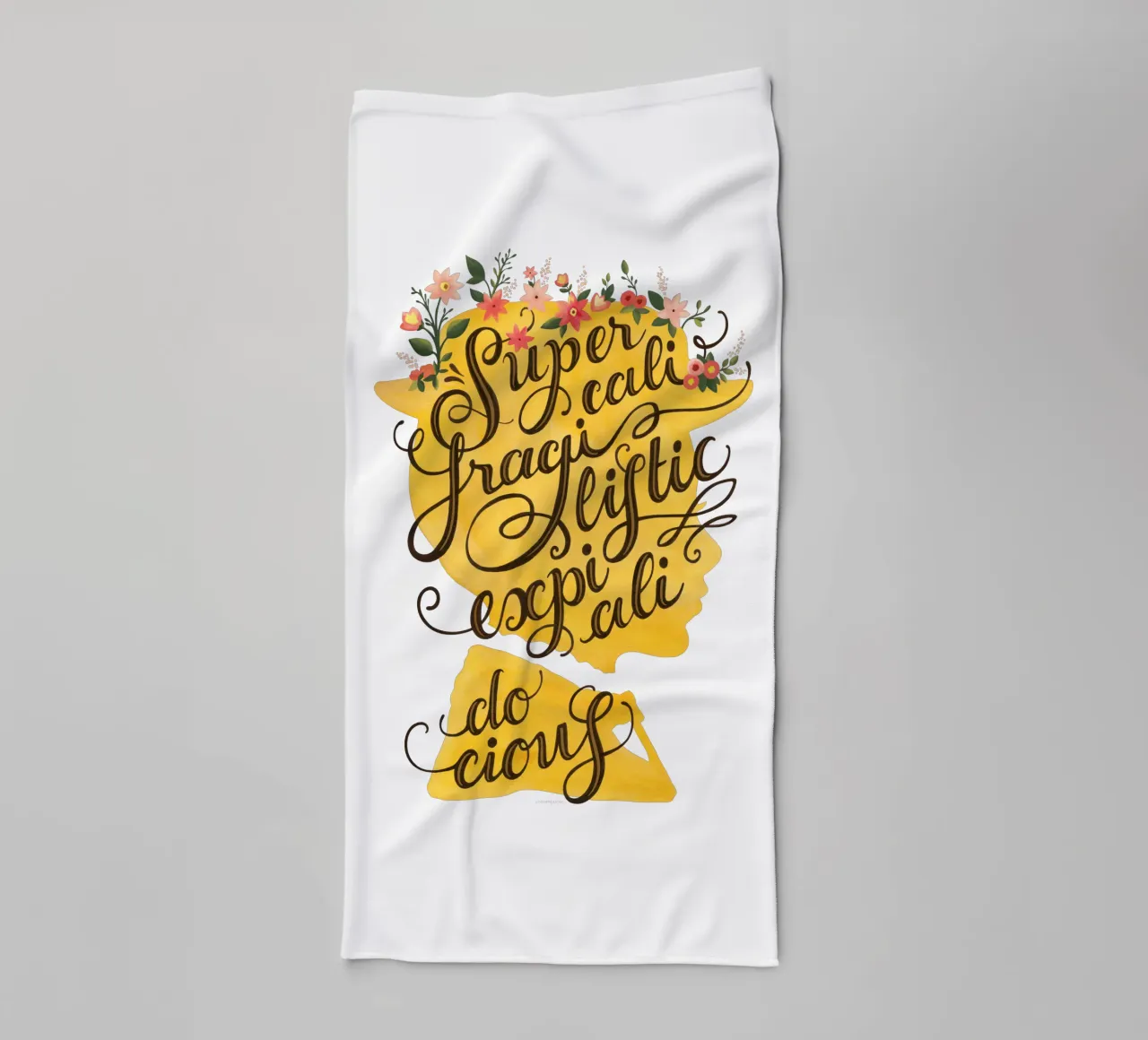 Supercalifragilisticexpialidocious - Draw Me A Song Project asciugamano da bagno da Nour Tohme