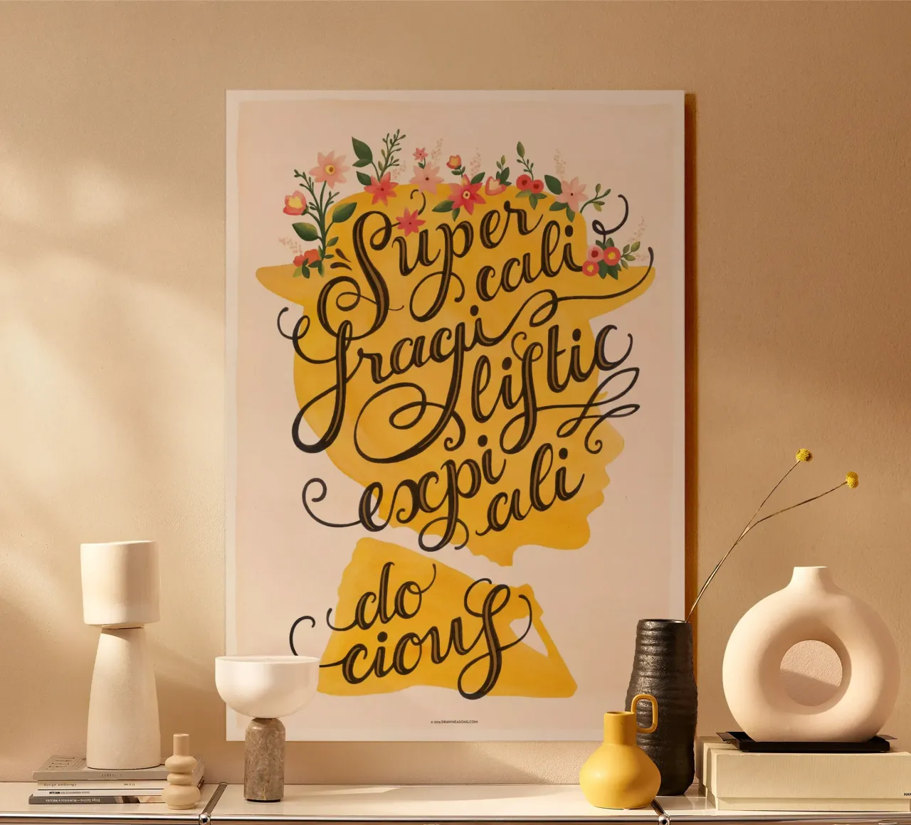 Supercalifragilisticexpialidocious - Draw Me A Song Project alluminio dibond da Nour Tohme